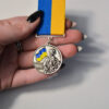 Комплект медаль захисник рідної землі (нікель) футляр та посвідчення шкіра - Зображення 4