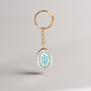 Брелок Герб овальний золото