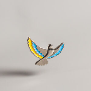 Значок пін Голуб миру (сріблястий)