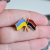 Значок пін подвійний прапор Україна УПА - Зображення 2