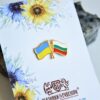Значок пін подвійний прапор Україна Болгарія - Зображення 2