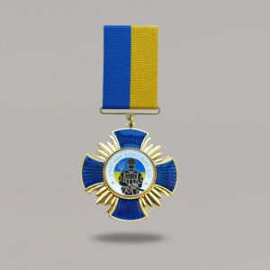 Нагрудний знак Хрест учасник бойових дій, покриття золото