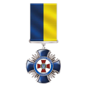 Нагрудний знак Хрест національна гвардія України нікель