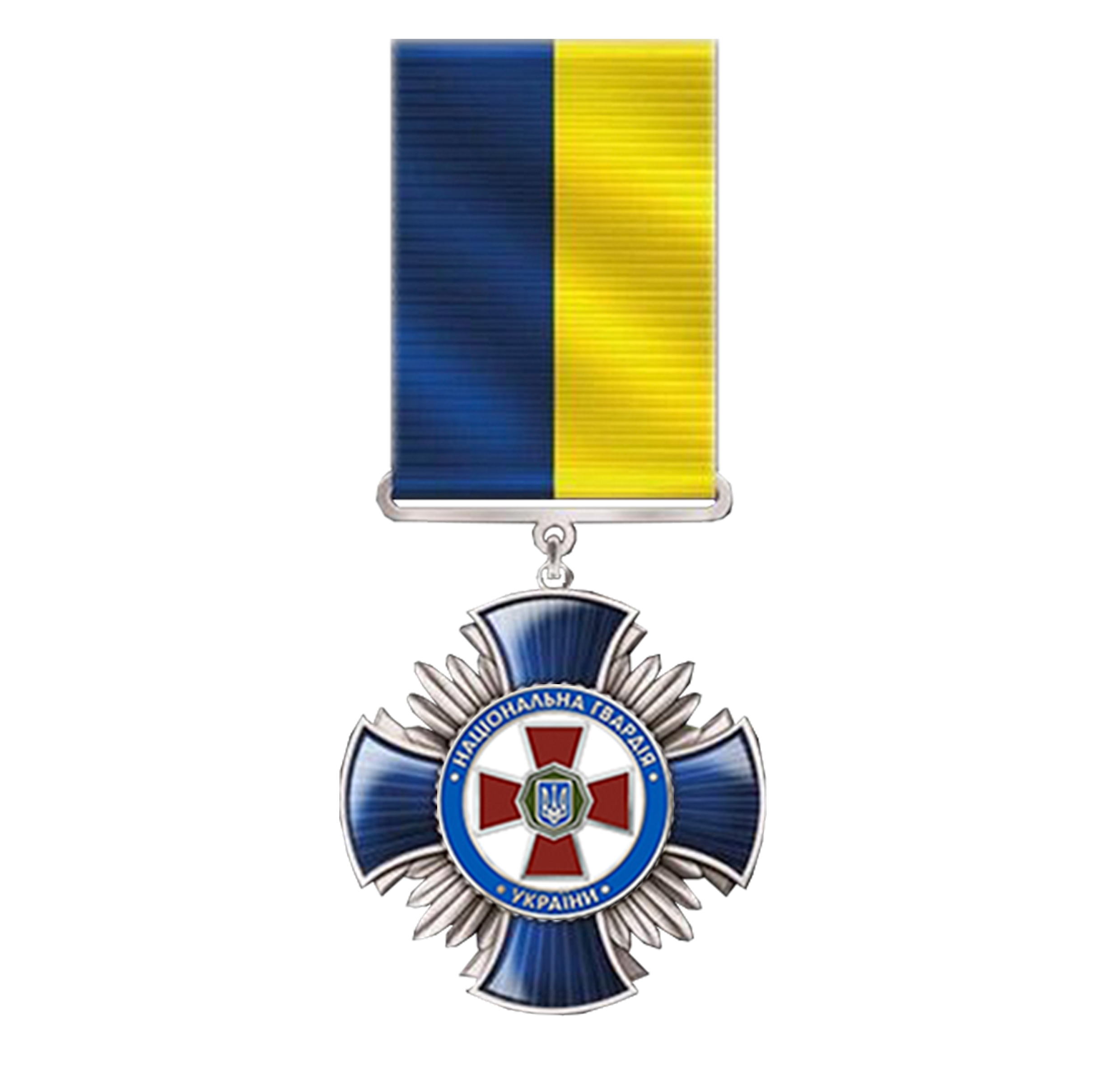 Нагрудний знак Хрест національна гвардія України нікель